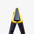 ACS11686 - iPhone Duo Nano Pop (Mag Fit) in Blueberry Navy showing a close-up top view of a partially folded phone case with an exposed hinge and raised edges.