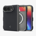 ACS11687 - iPhone Duo Nano Pop (Mag Fit) in Black Sesame showing multiple views of the foldable case with contrasting trim, camera protection, and slim profile