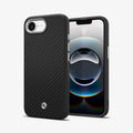 ACS09153 - iPhone 17e Case Enzo Aramid in Matte Black showing the front and back