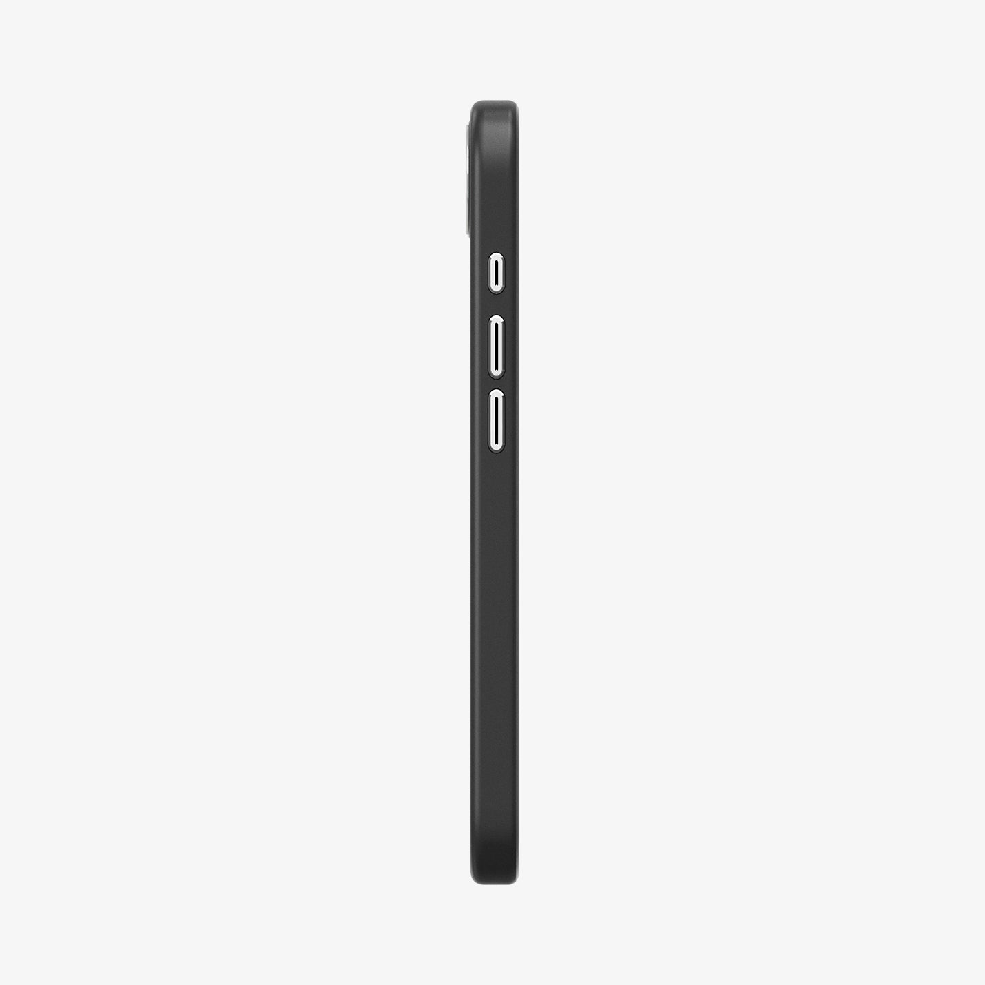 ACS09153 - iPhone 16e Case Enzo Aramid in Matte Black showing the side