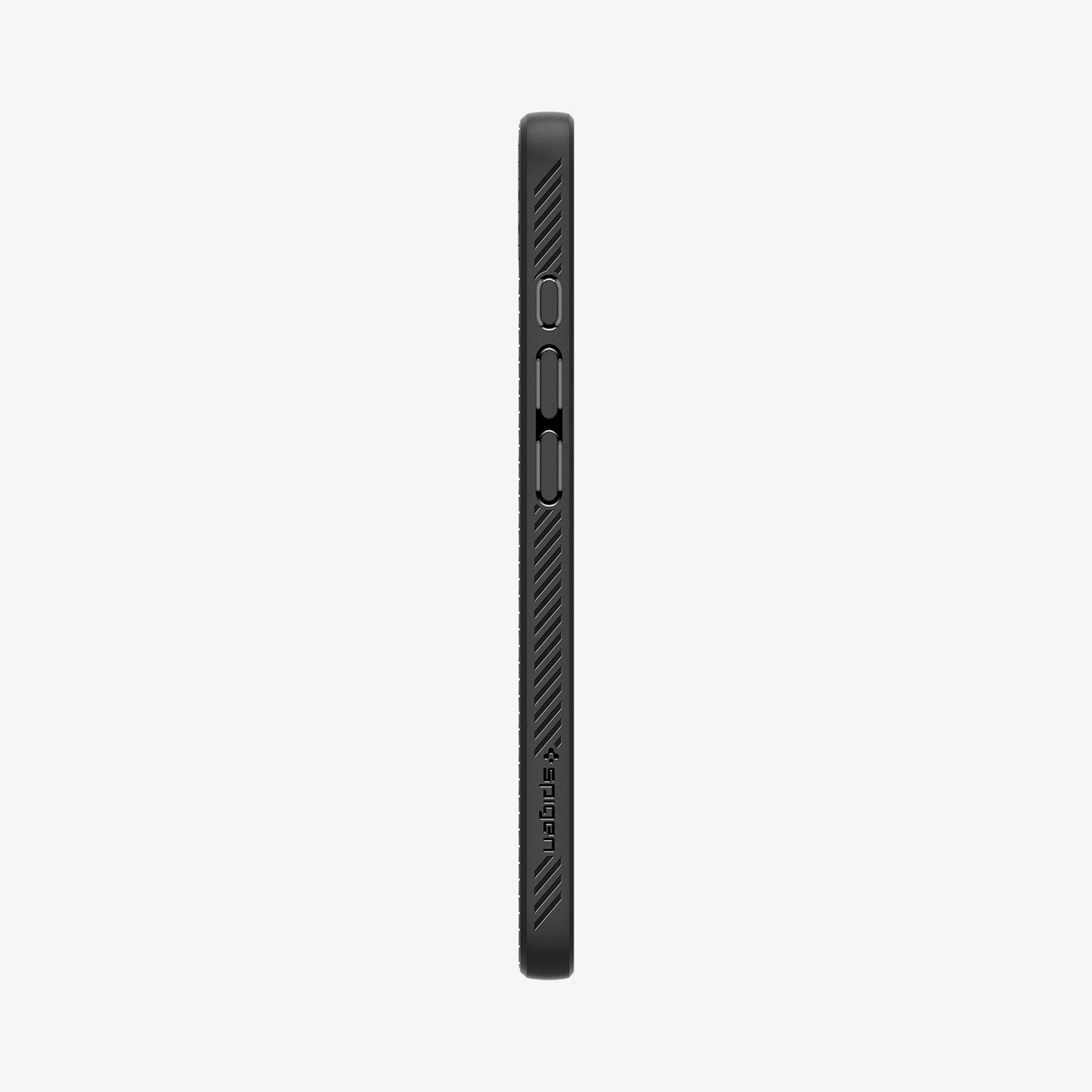 ACS09151 - iPhone 16e Case Liquid Air (MagFit) in Matte Black showing the side