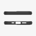 ACS09151 - iPhone 16e Case Liquid Air (MagFit) in Matte Black showing the top and bottom
