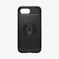 ACS09129 - iPhone 16e Case Slim Armor (MagFit) in Black showing the back without the device