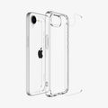 ACS09160 - iPhone 16e Case Ultra Hybrid in Crystal Clear showing the back layer aligned with tpu frame and the device
