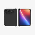 ACS11690 - iPhone Duo Tough Armor Pro (Mag Fit) in Black showing the case from front and back with a magnetic ring and full hinge coverage
