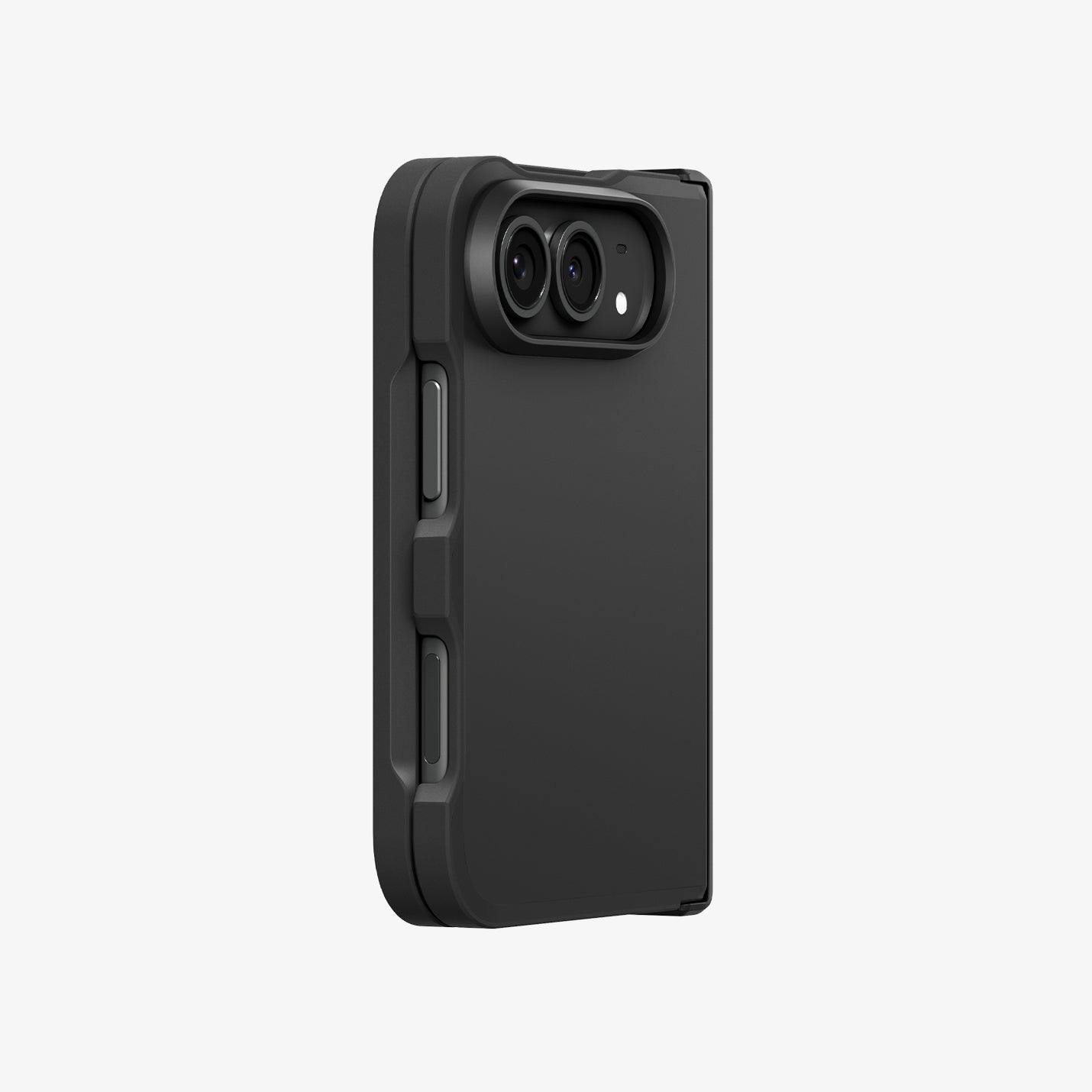 ACS11690 - iPhone Duo Tough Armor Pro (Mag Fit) in Black showing the rear case design with raised camera protection and precise button cutouts
