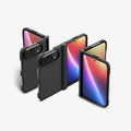ACS11690 - iPhone Duo Tough Armor Pro (Mag Fit) in Black showing the case in multiple folded and unfolded positions