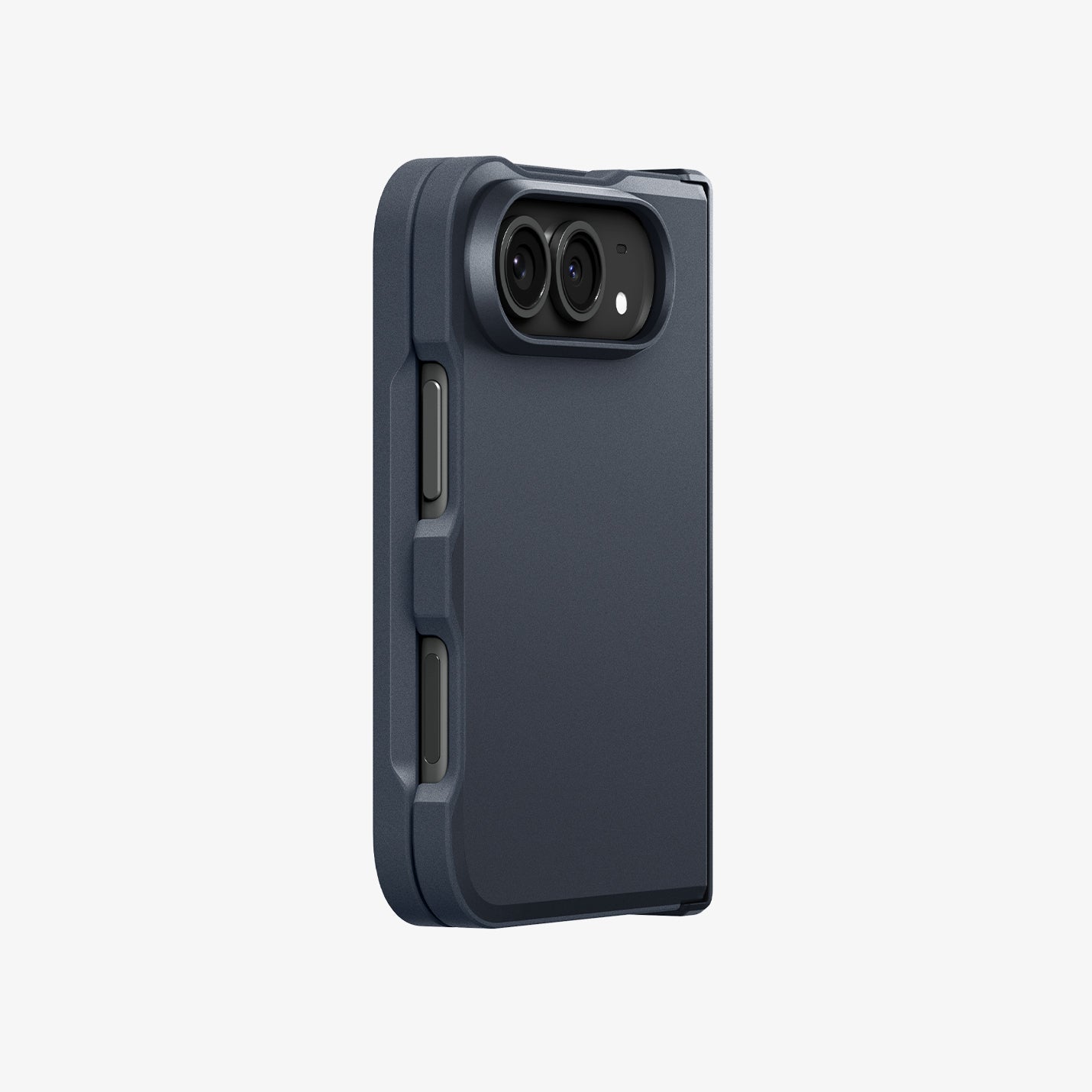 ACS11691 - iPhone Duo Tough Armor Pro (Mag Fit) in Metal Slate showing the rear case design with raised camera protection and precise button cutouts