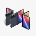 ACS11691 - iPhone Duo Tough Armor Pro (Mag Fit) in Metal Slate showing the case in multiple folded and unfolded positions