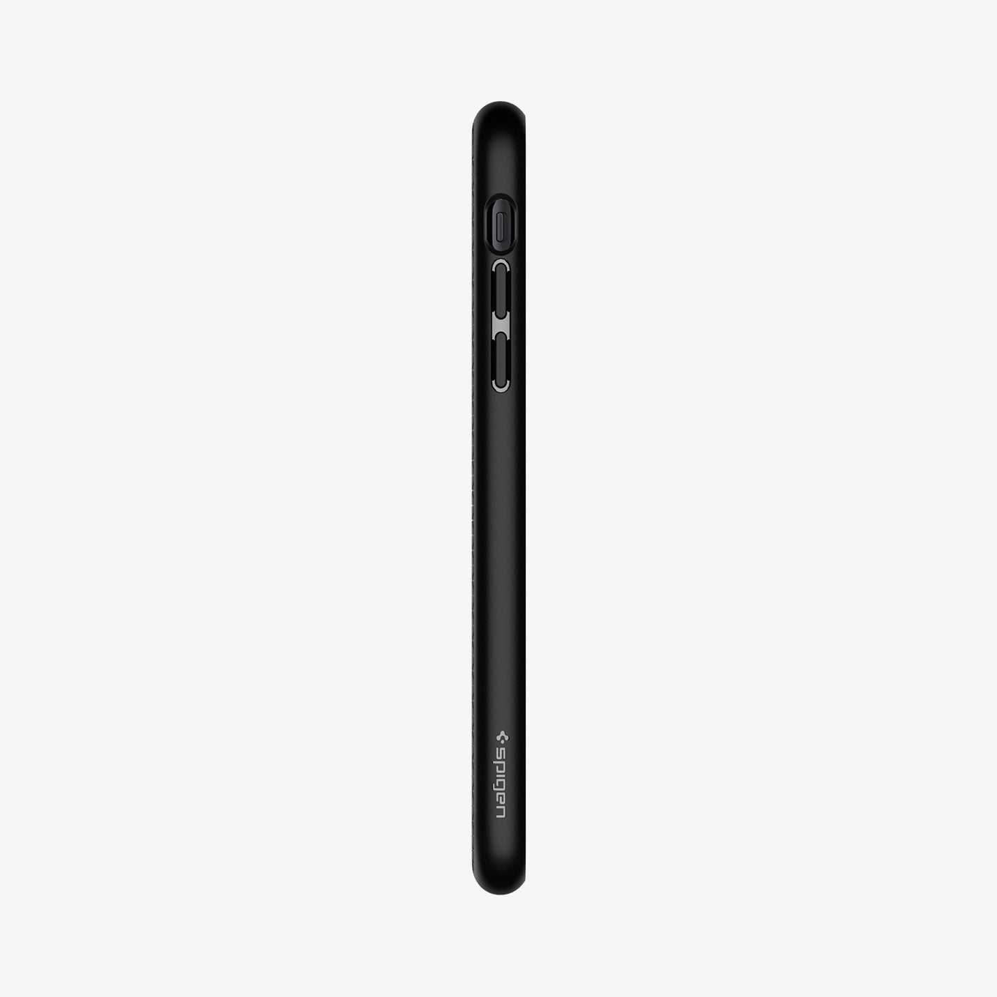064CS24872 - iPhone XR Case Liquid Air in Black showing the side with side buttons