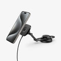 ACP06860 - Tesla Models - OneTap Pro Screen Car Mount ITT90W-3 (MagFit) in Black showing the front of device hovering in front of a car mount 
