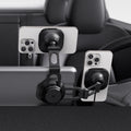 ACP06860 - Tesla Models - OneTap Pro Screen Car Mount ITT90W-3 (MagFit) in Black showing the back of 2 devices in horizontally and vertically viewing angle attached in one car mount at the same time