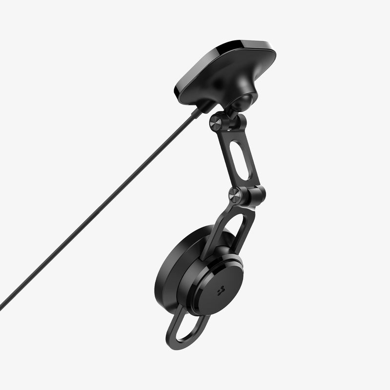 ACP06860 - Tesla Models - OneTap Pro Screen Car Mount ITT90W-3 (MagFit) in Black showing the back of a car mount partially stretched in upside down position