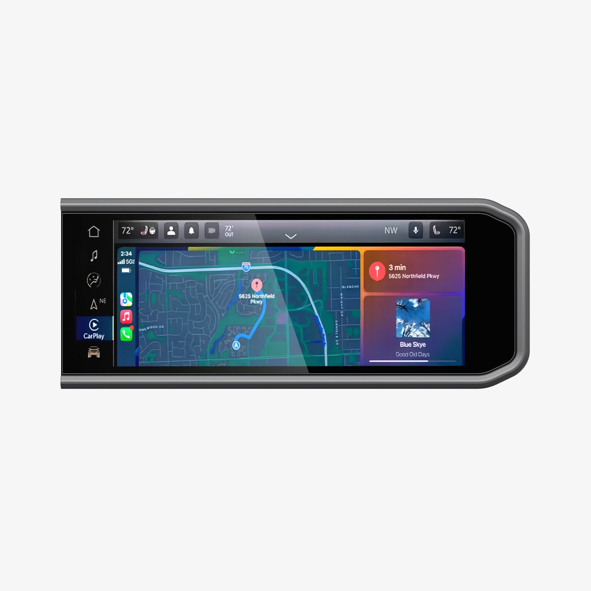 Jeep Rear Screen AGL07279 - Jeep Wrangler Screen Protector GLAS.tR SLIM showing the front