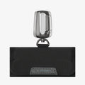 AFA03754 - showing a close-up of the pouch's metal carabiner clip, textured flap, and stitched logo patch.