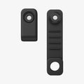 APP11145 - Magnetic Cable Holder | LD103 showing the detachable magnetic clip and flexible strap components in black on a light gray background