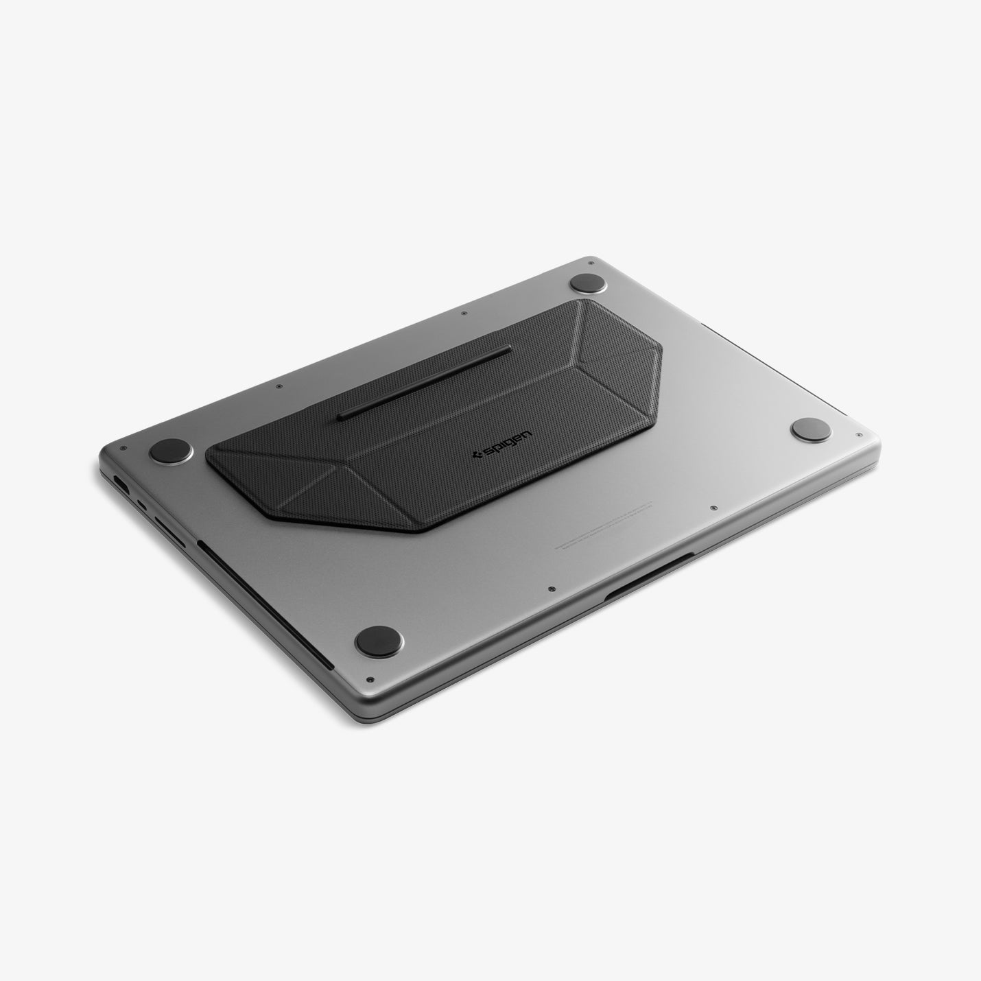 AMP10403 - Slim Fold Laptop Stand | LD201-S3 showing the bottom of a laptop with stand attached