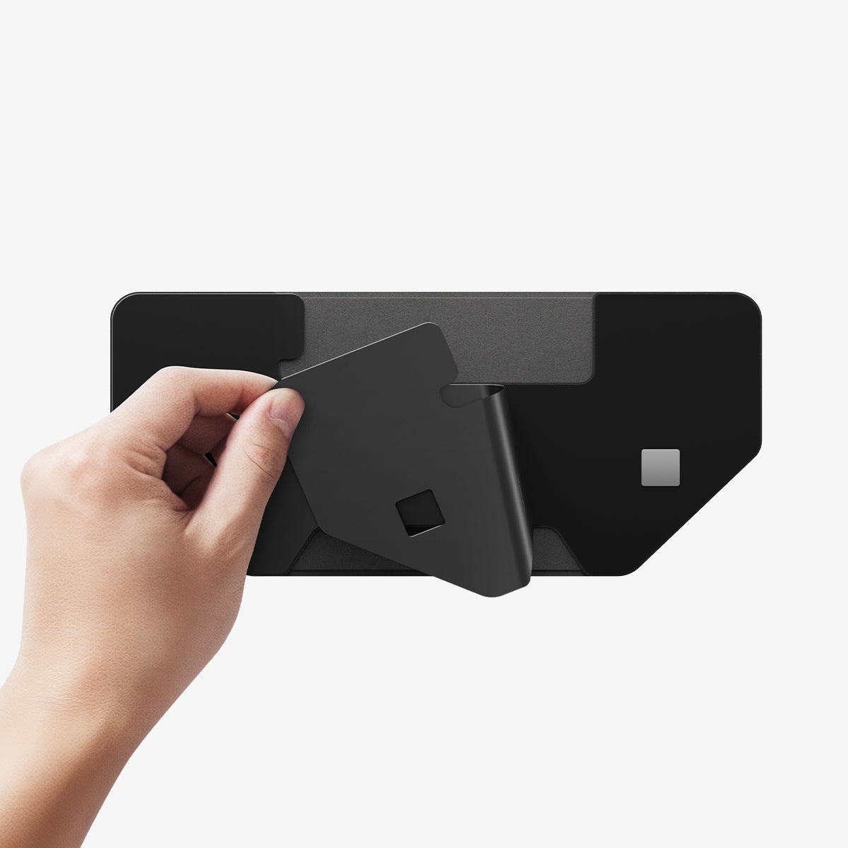 AMP10403 - Slim Fold Laptop Stand | LD201-S3 showing the sticking adhesive of stand