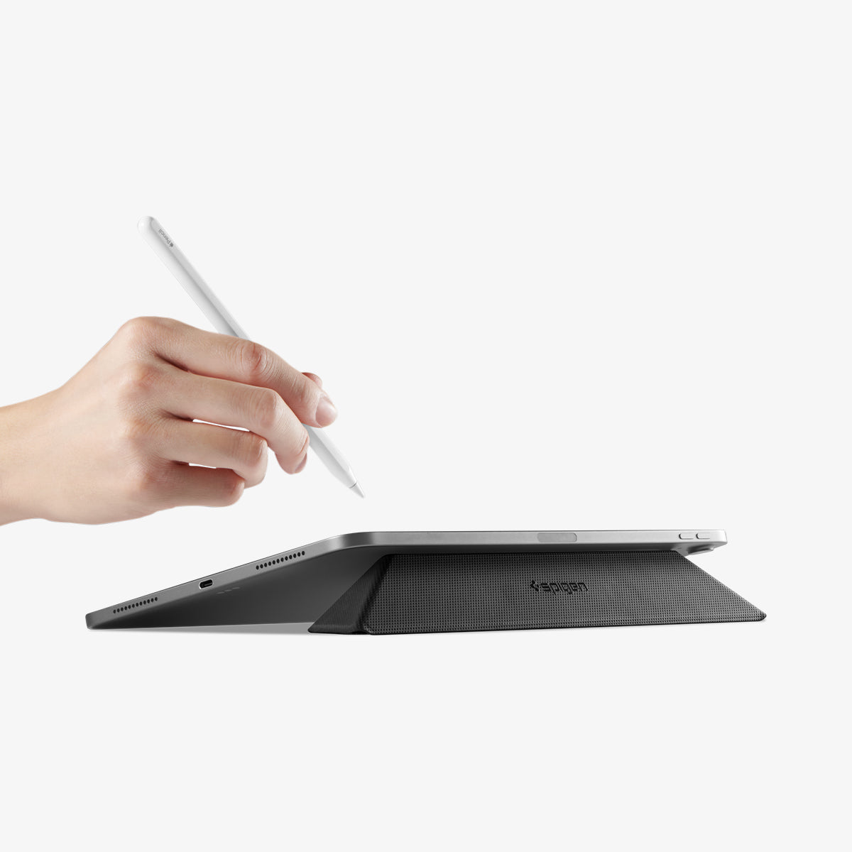 AMP10404 - Slim Fold Laptop Stand | LD201-S4 showing stand propping up tablet