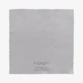 ACS09444 - [LF520] Universal Sunglass Case in Black showing a gray microfiber cleaning cloth with Spigen logo and product text printed on the surface.