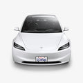 ACP08684 - License Plate Frame | LP100 in Black showing the front installed to the front of the car