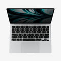 AFL06253 - MacBook Air Safe View in Privacy showing the partial top view of a device with a screen protector installed