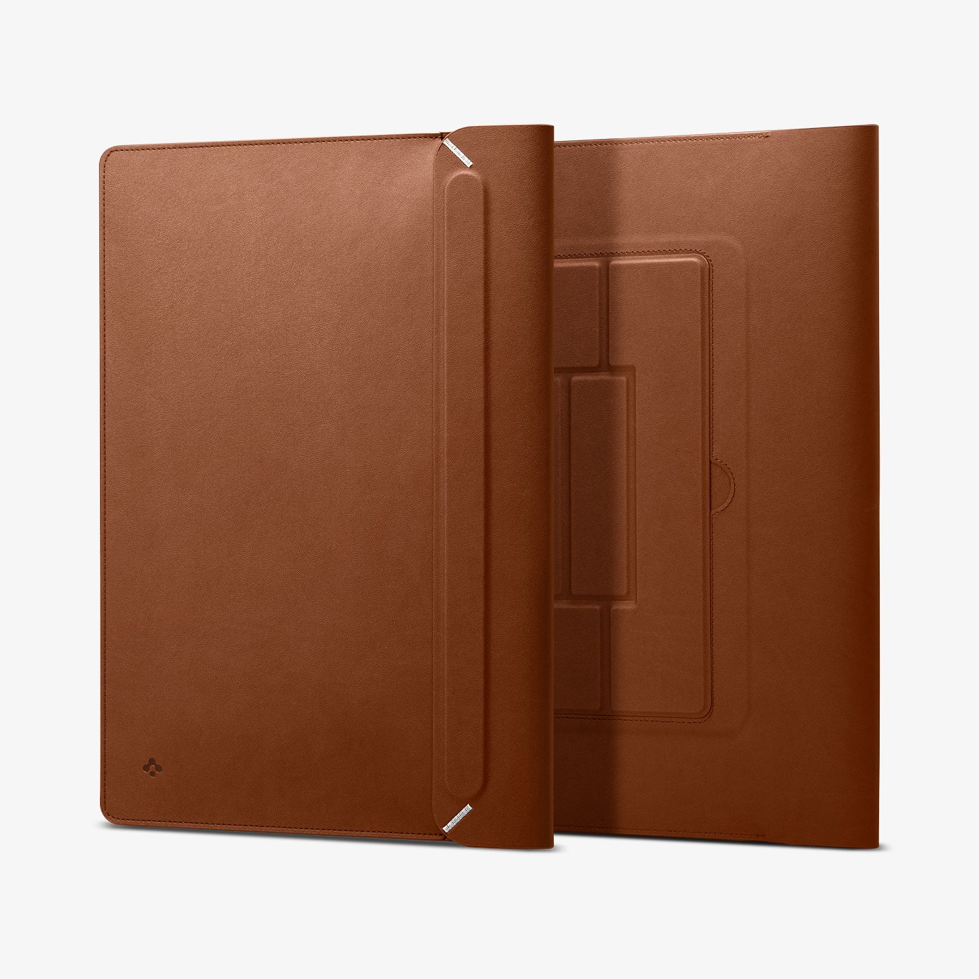 AFA06425 - MacBook Pro 16-inch Valentinus S Laptop Pouch in Classic Brown interior structure with built in stand panels and device compartment