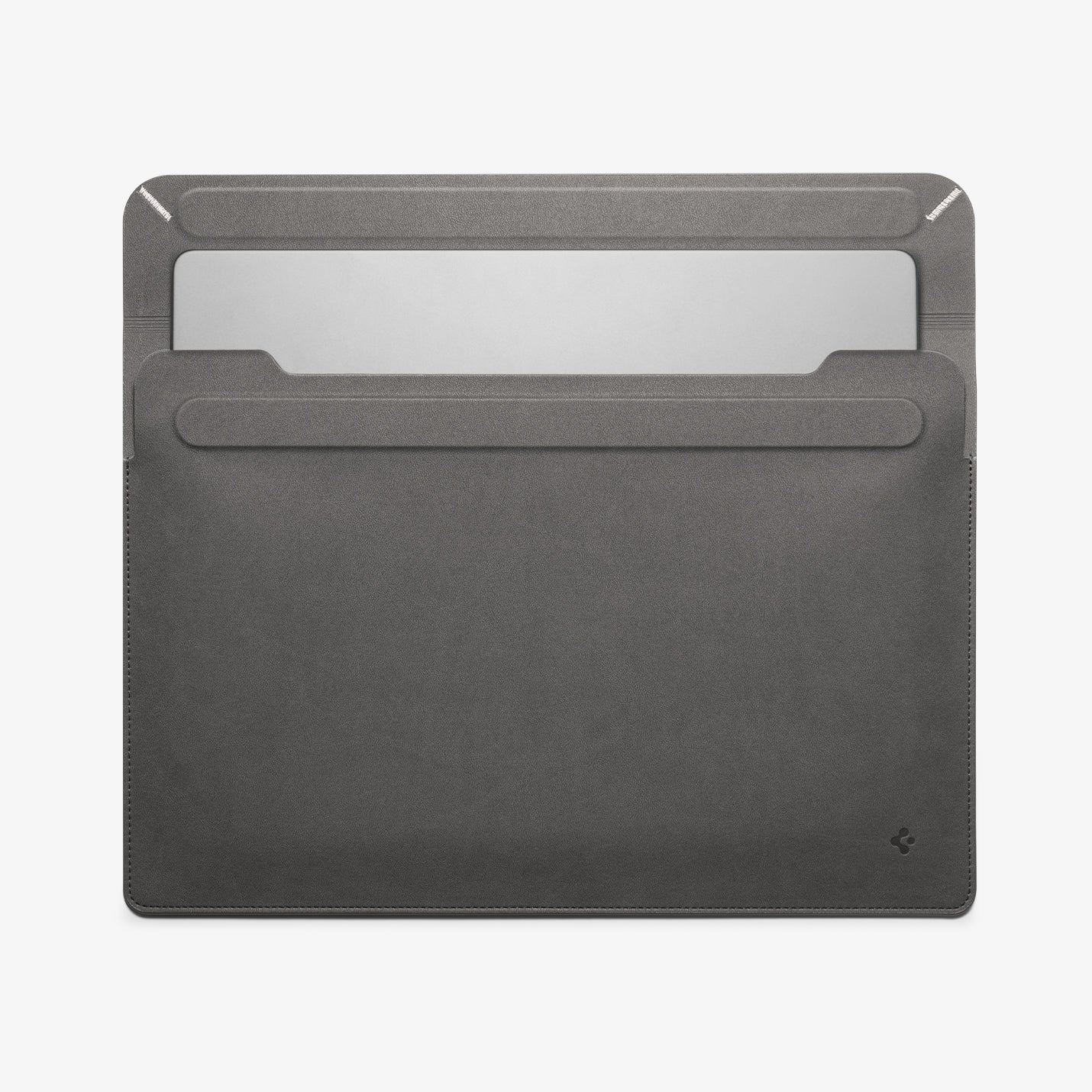 AFA06424 - MacBook Pro 16-inch Valentinus S Laptop Pouch in City Gray interior view showing laptop pocket and sleeve structure