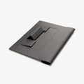 AFA06424 - MacBook Pro 16-inch Valentinus S Laptop Pouch in City Gray low angle stand configuration for comfortable typing and cooling