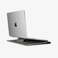 AFA06424 - MacBook Pro 16-inch Valentinus S Laptop Pouch in City Gray dual stand structure supporting laptop with stable elevated viewing angle