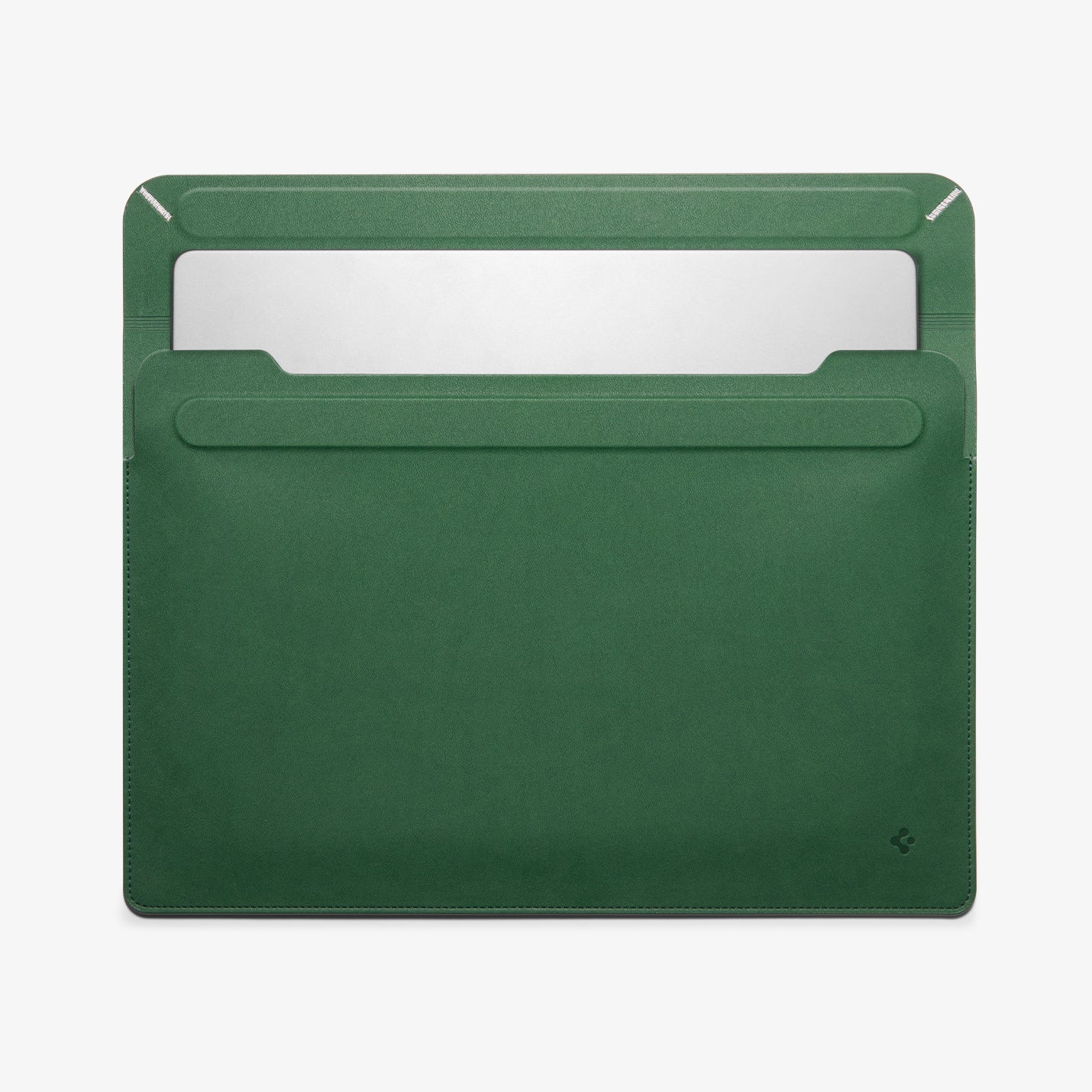 AFA06426 - MacBook Pro 16-inch Valentinus S Laptop Pouch in Jeju Green interior view showing laptop pocket and sleeve structure
