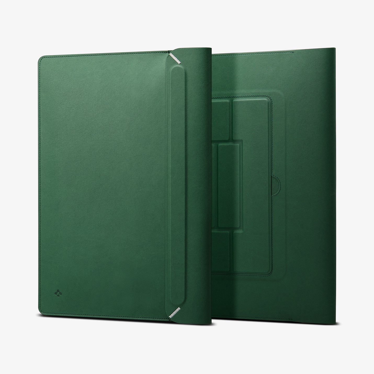 AFA06426 - MacBook Pro 16-inch Valentinus S Laptop Pouch in Jeju Green interior structure with built in stand panels and device compartment