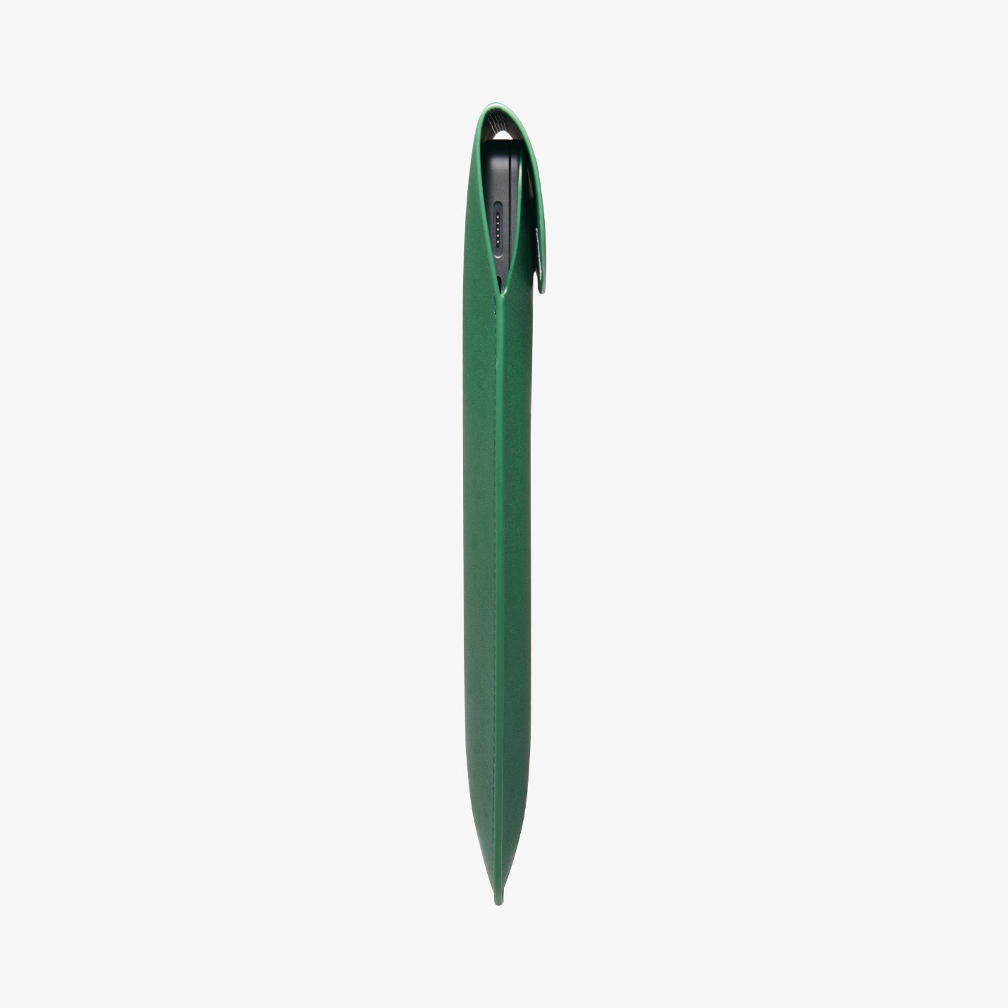 AFA06426 - MacBook Pro 16-inch Valentinus S Laptop Pouch in Jeju Green slim side profile showing sleeve thickness and laptop fit