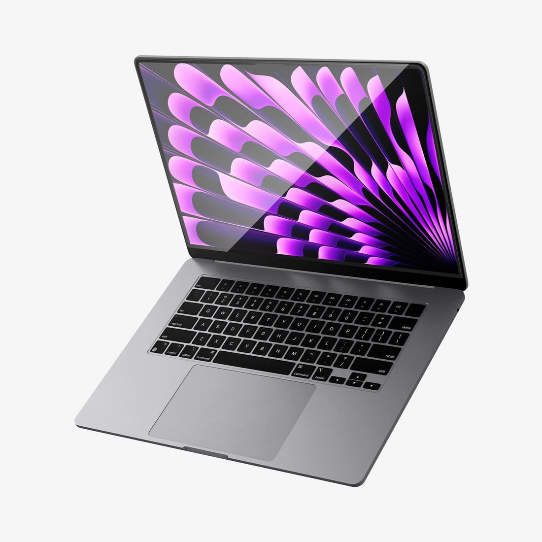 AGL06950 - MacBook Air 15" (2023) Screen Protector GLAS.tR SLIM showing the device, screen protector and packaging