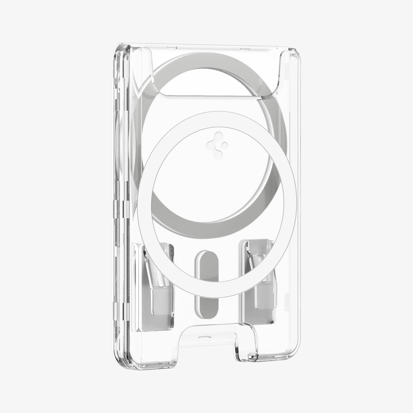 AFA08888 - Ultra Hybrid MagFit+ Wallet (MagFit) in Crystal Clear showing the front and partial side