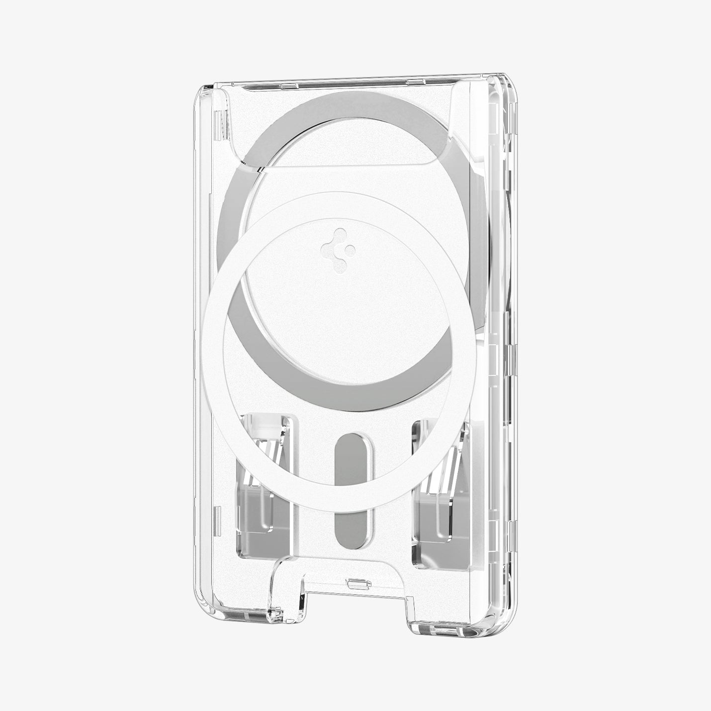 AFA08888 - Ultra Hybrid MagFit+ Wallet (MagFit) in Crystal Clear showing the front partial side