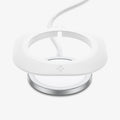 AMP02563 - MagFit in white showing the front with station hovering above the magsafe charger