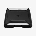AFA07150 - MagSafe 3 Card Holder Rugged Armor (MagFit) in Black showing the front and partial bottom of a card holder with a single card inserted