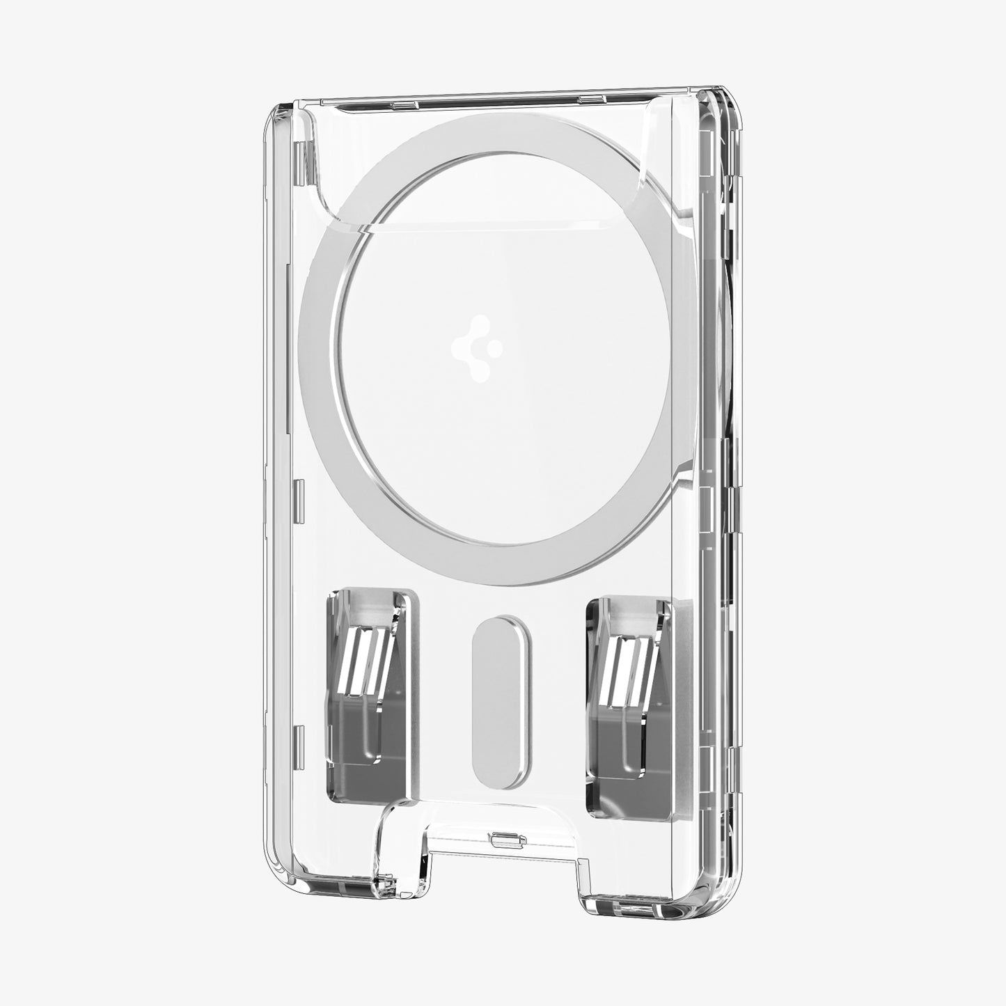 AFA07148 - Ultra Hybrid MagFit Wallet (MagFit) in Crystal Clear showing the front and partial side without cards inserted