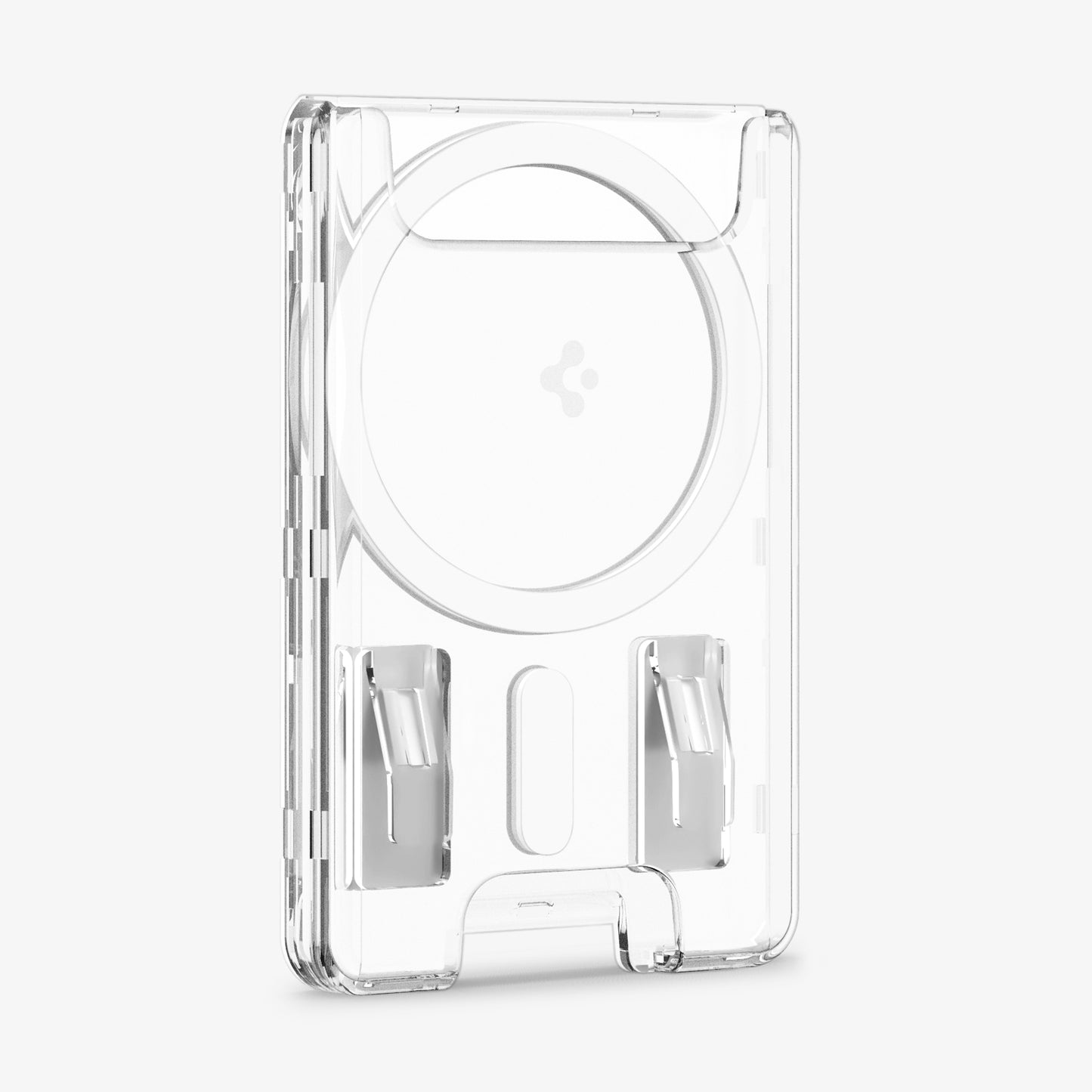 AFA07148 - Ultra Hybrid MagFit Wallet (MagFit) in Crystal Clear showing the front, partial side without cards inside