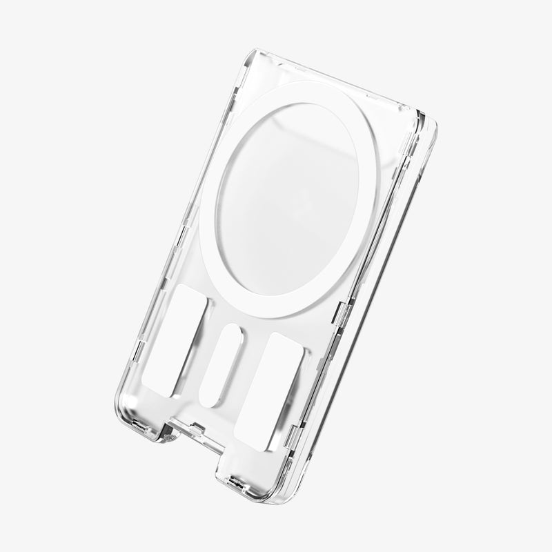 AFA07148 - Ultra Hybrid MagFit Wallet (MagFit) in Crystal Clear showing the back, partial side