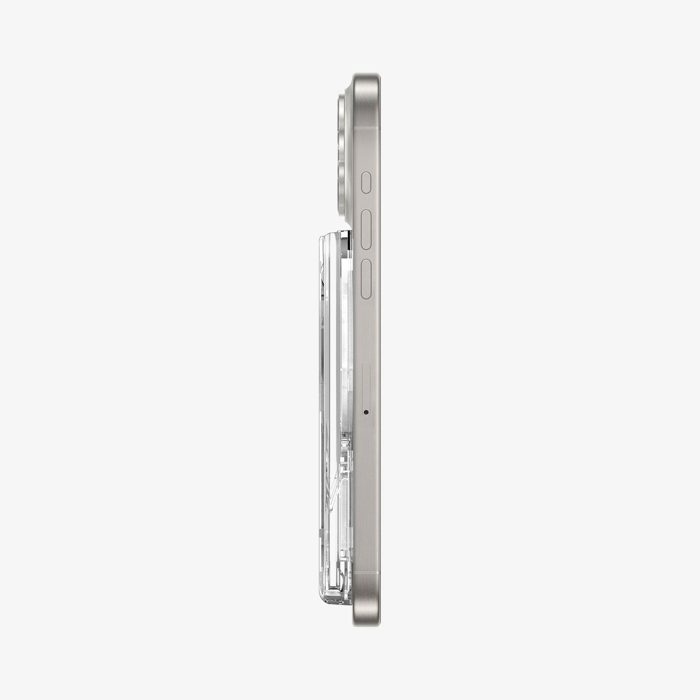 AFA07401 - Ultra Hybrid Zero One MagFit Wallet (MagFit) in Zero One White showing the sides of both wallet and the device