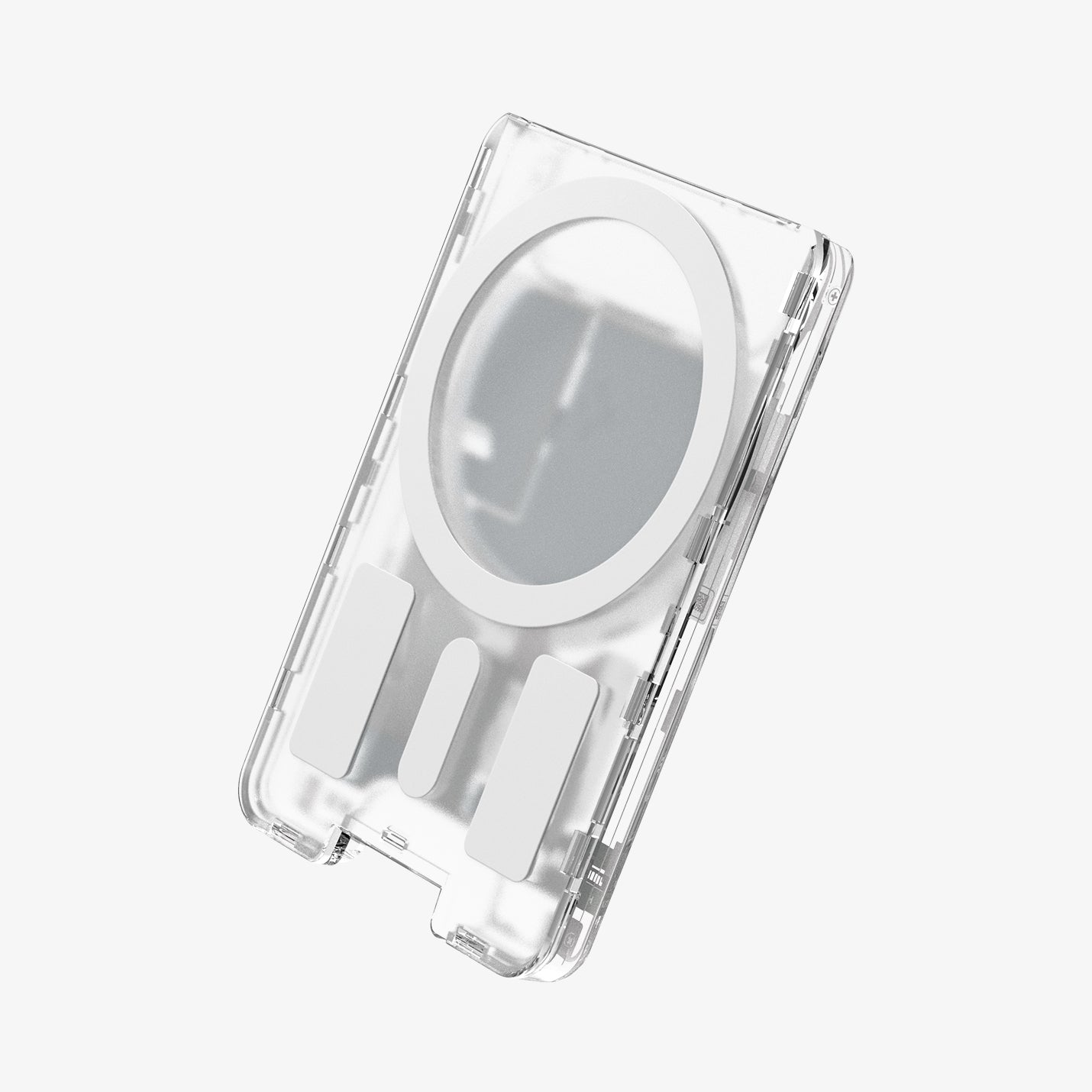 AFA07401 - Ultra Hybrid Zero One MagFit Wallet (MagFit) in Zero One White showing the back, partial side and bottom