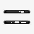 ACS02267 - Moto G Power 2021 Case Rugged Armor in black showing the top and bottom