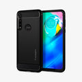 ACS01231 - Moto G Power Case Rugged Armor in black showing the back and front