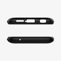 ACS01231 - Moto G Power Case Rugged Armor in black showing the top and bottom