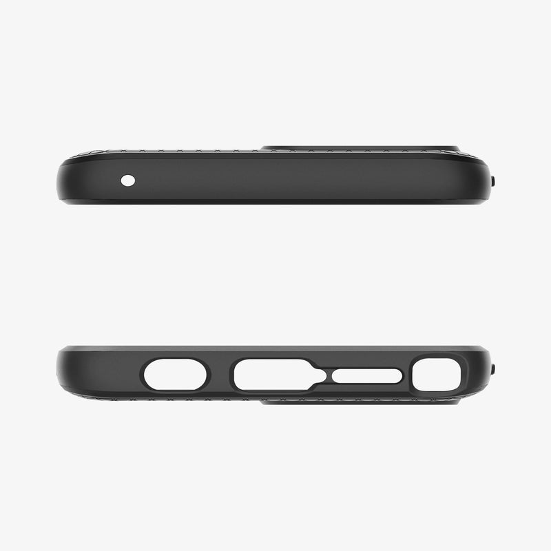 ACS06851 - Moto G Stylus 5G (2023) Case Liquid Air in matte black showing the top and bottom