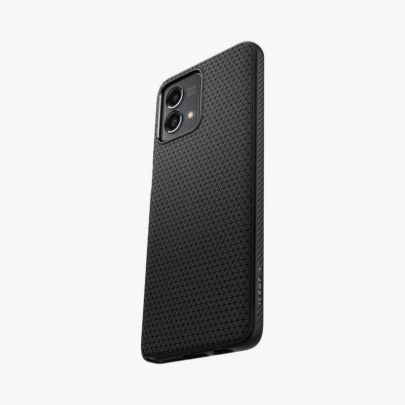 ACS06851 - Moto G Stylus 5G (2023) Case Liquid Air in matte black showing the back and partial side