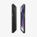 ACS06851 - Moto G Stylus 5G (2023) Case Liquid Air in matte black showing the sides, partial back and front