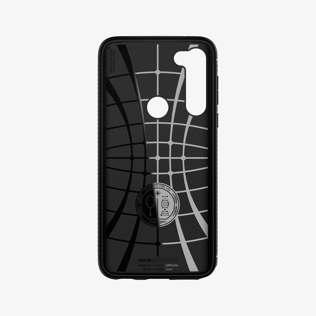 ACS01230 - Moto G Stylus Case Rugged Armor in black showing the inside of case